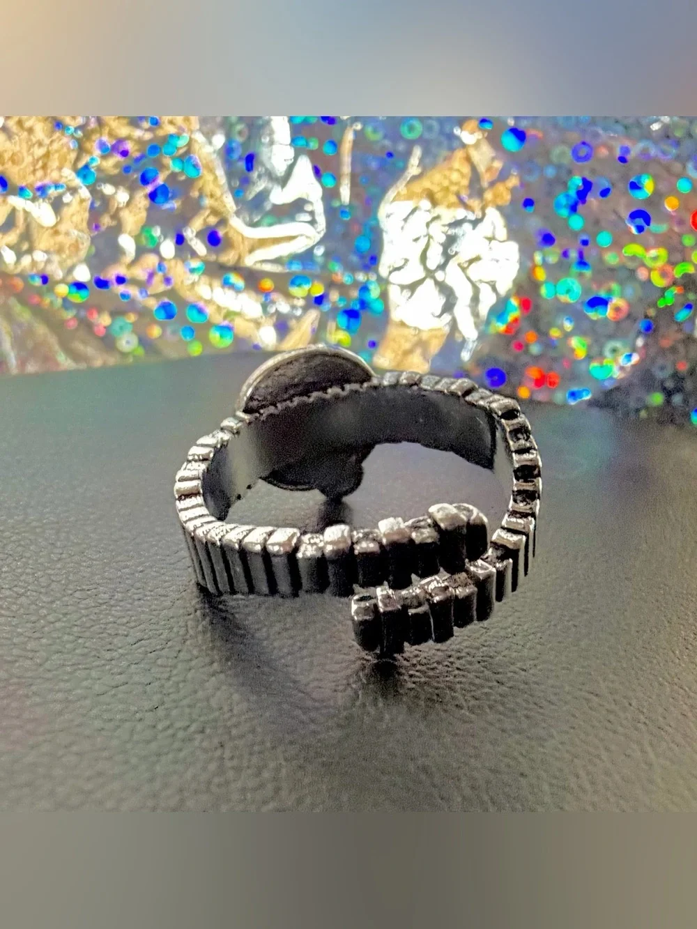 Silver Turntable Vinyl Record Player Ring